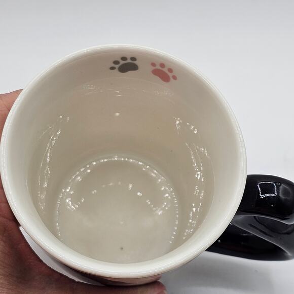 Retro Vintage Black Cat Coffee Mug with Tail Handle-Chasing LOLA-LTD Commodities - Picture 4 of 8